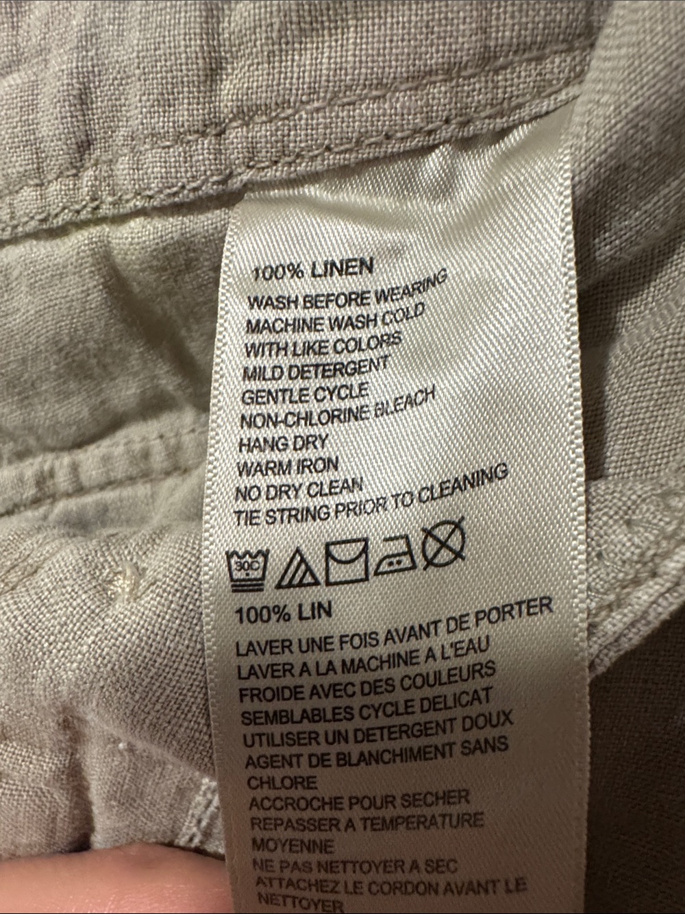 100% linen pants from Tommy bahama size 4 flax + gift pair - Picture 4 of 6